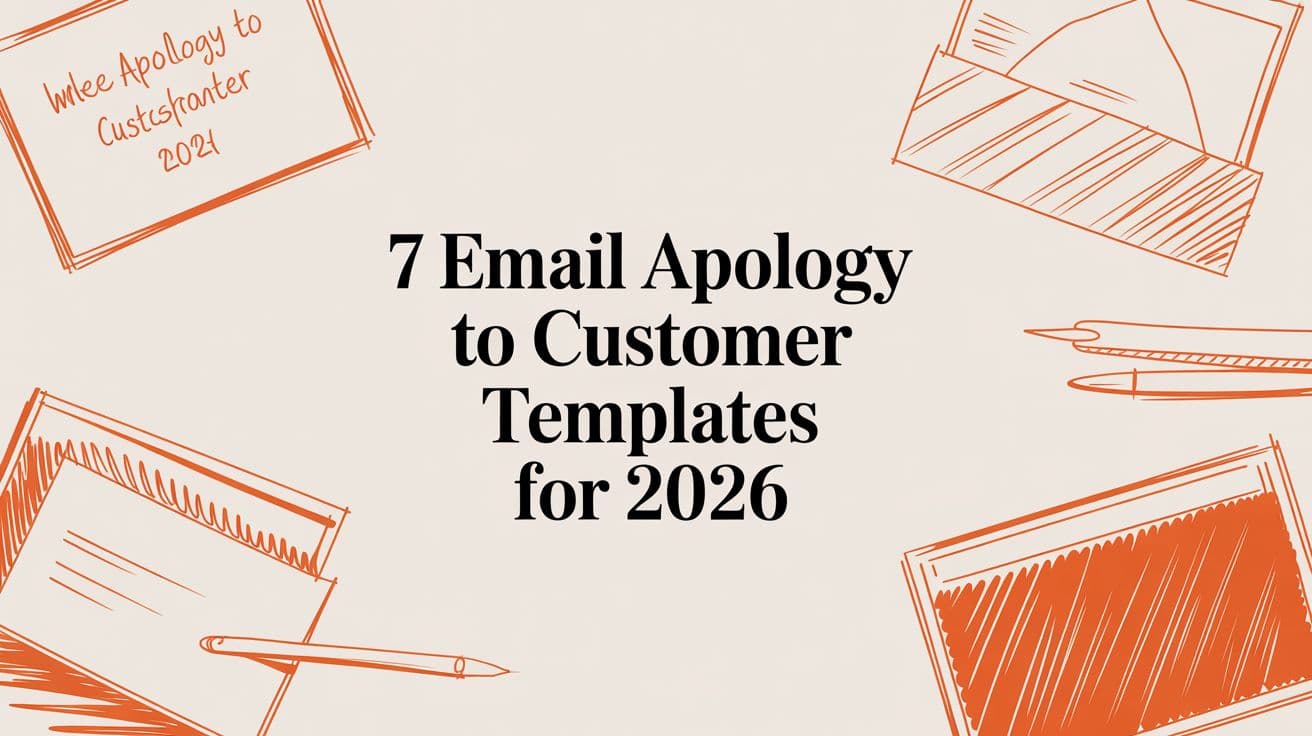 7 Email Apology to Customer Templates for 2026